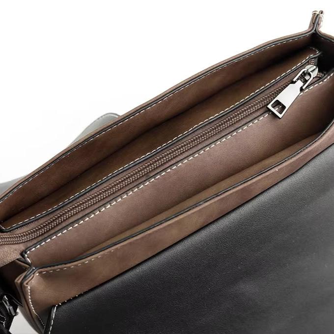 Men's High-End PU Leather Crossbody Messenger Bag