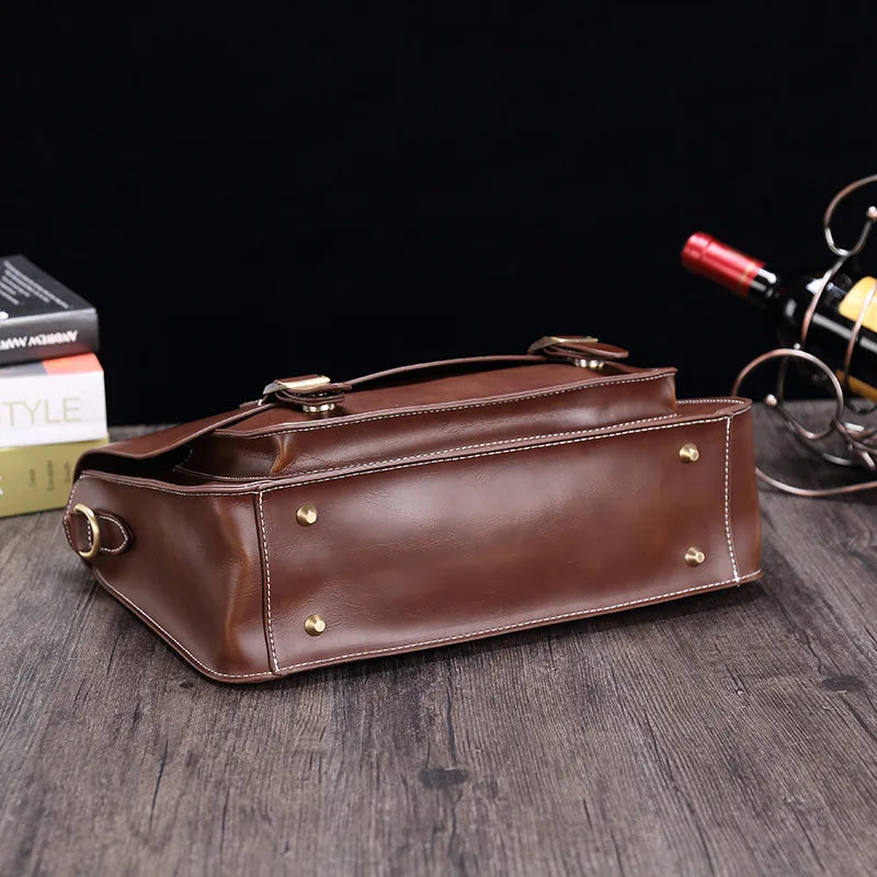 Henry | Men's Retro Leather Briefcase Messenger Bag