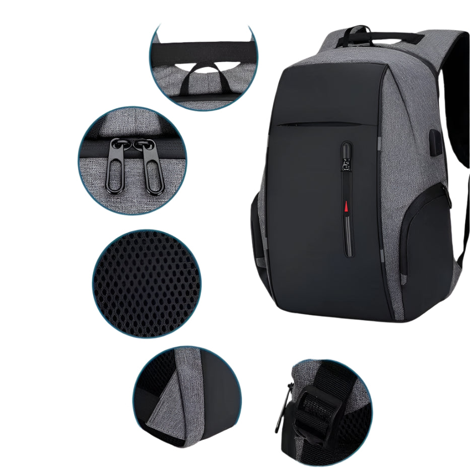 Mason | Anti-theft Waterproof Laptop Rucksack Large Travel Backpack with USB Charging Port
