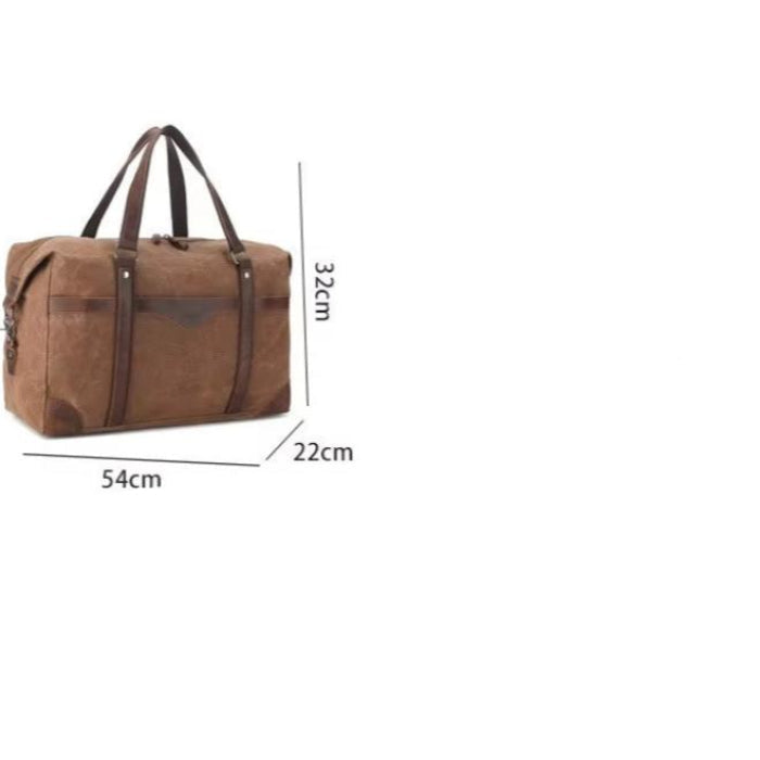 Vince | Men's Large Waxed Canvas Travel Weekender Garment Duffle Bag