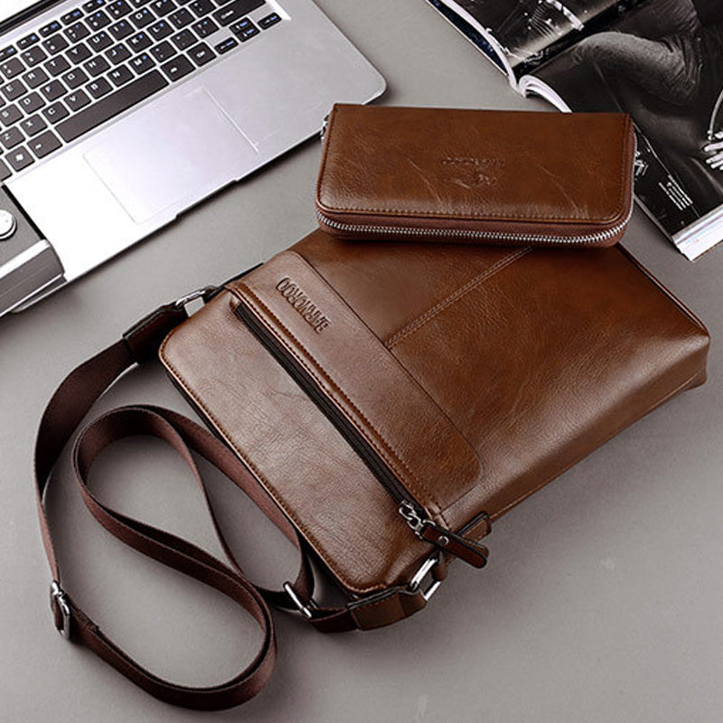 Maverick | Men's Classic Anti-Theft Leather Crossbody Bag