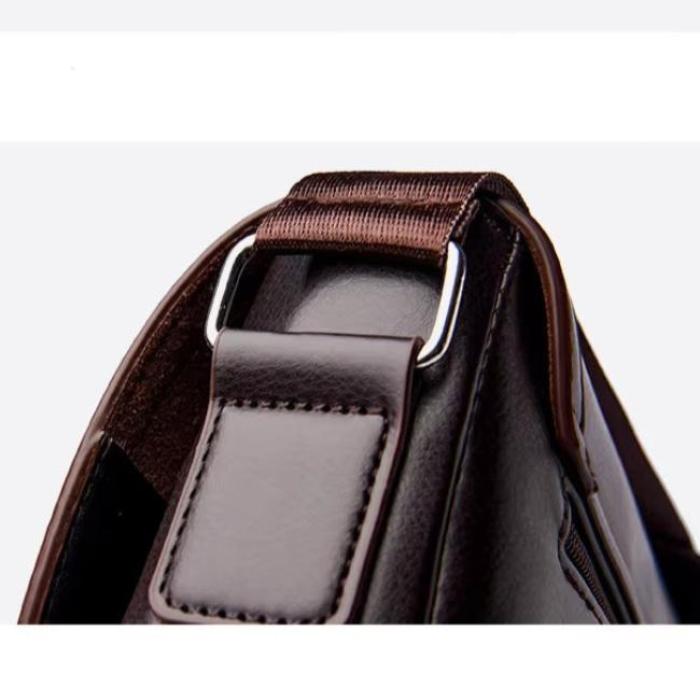 Men's Fashion PU Leather Crossbody Messenger Bag