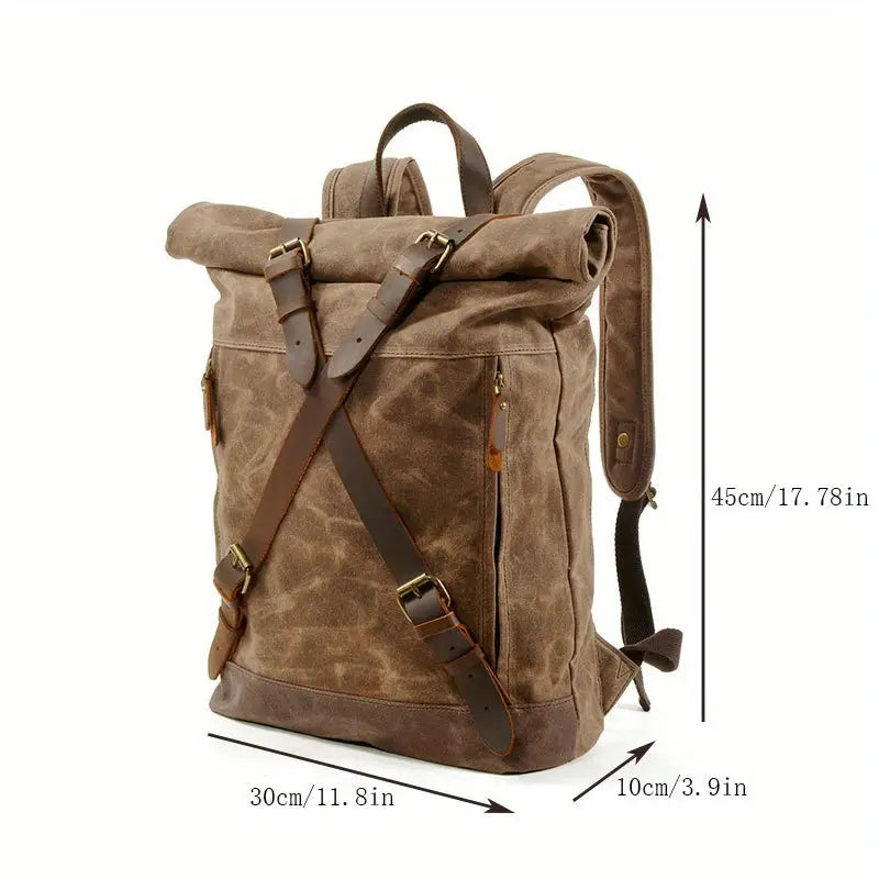 Mason | Men's Waterproof Vintage Canvas Large Travel Hiking Laptop Backpack