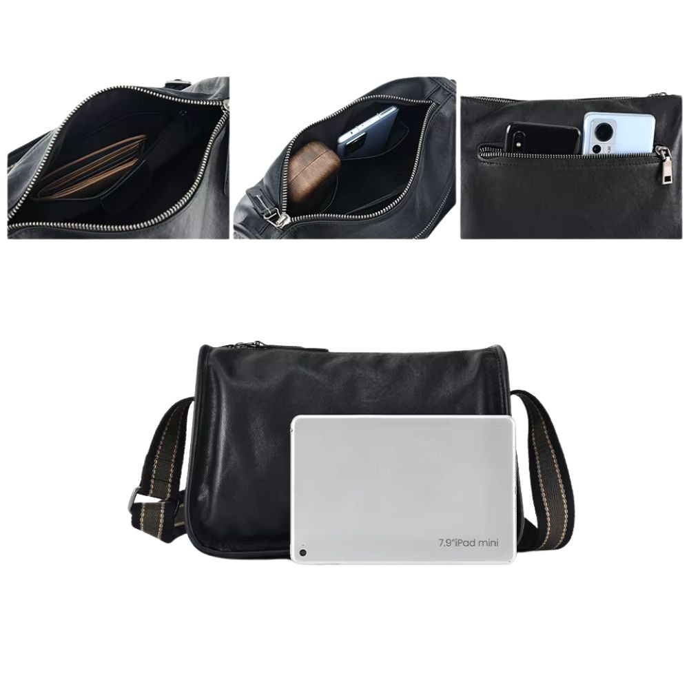 Luca | Men's Genuine Leather Travel Crossbody Messenger Bag