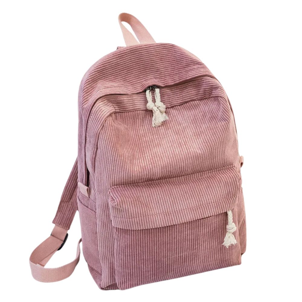 Madilyn | Women's Striped Corduroy Laptop Travel Backpack