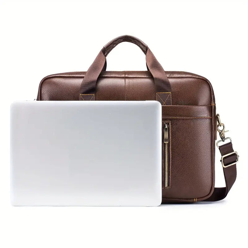 Lawrence | Men's Leather Crossbody Messenger Laptop Travel Handbag