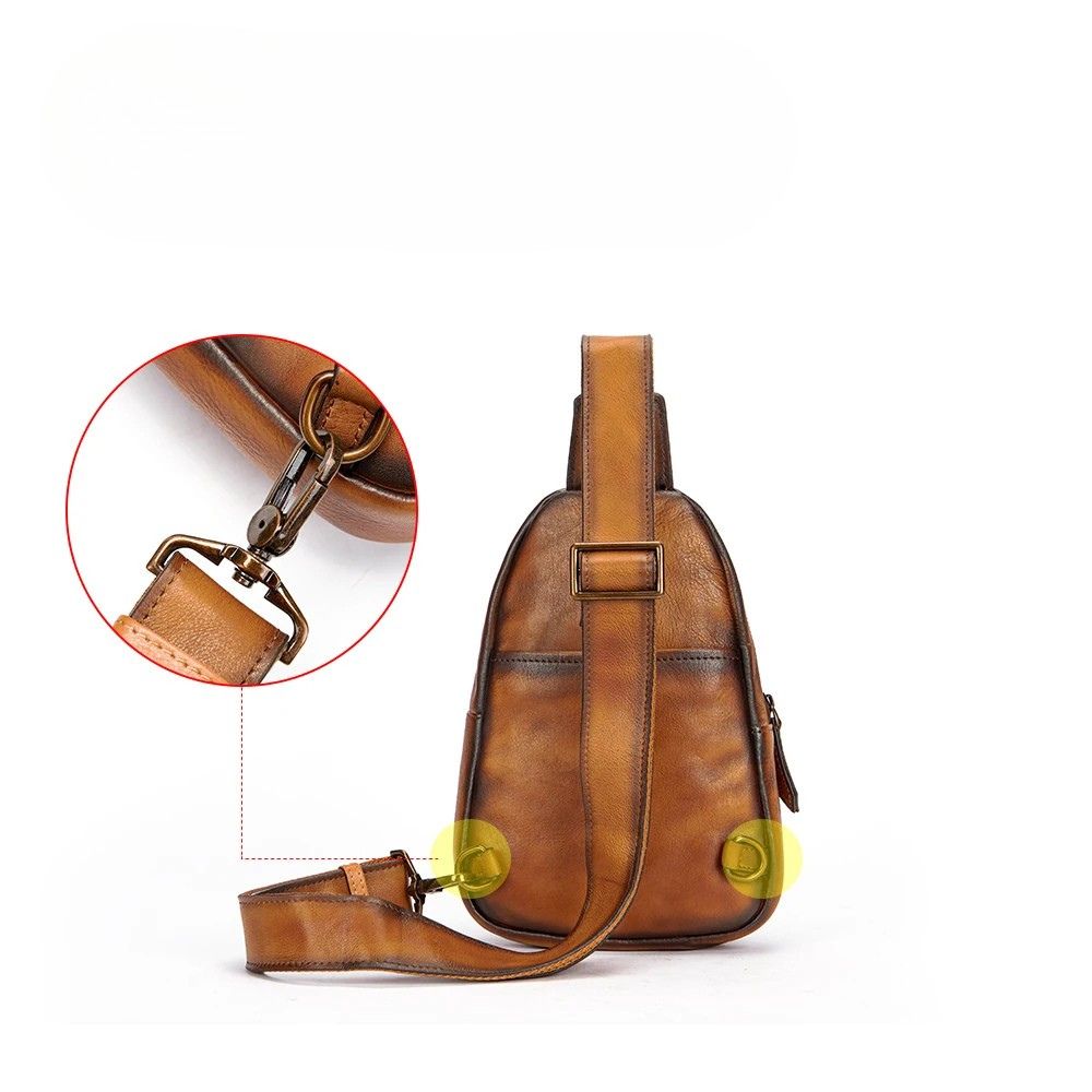 Callum | Mens' Vintage Leather Small Crossbody Bag