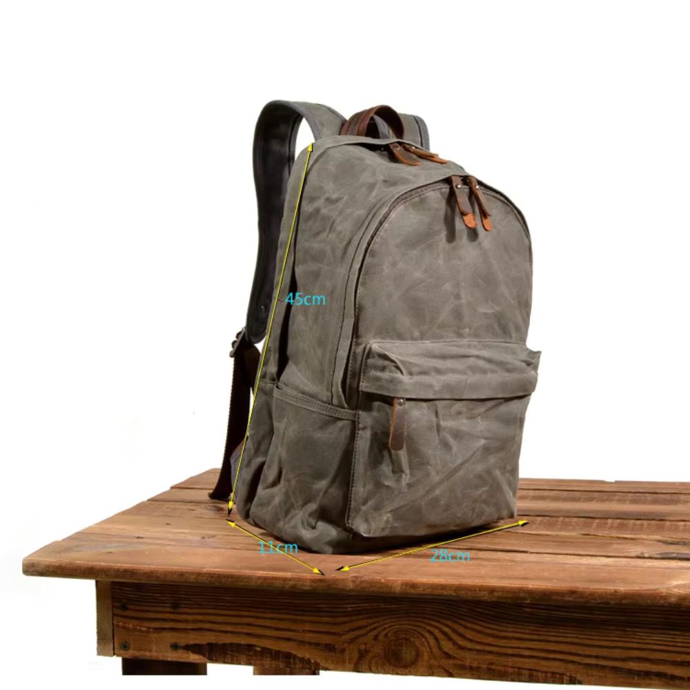 Emery | Vintage Waxed Canvas Travel Backpack