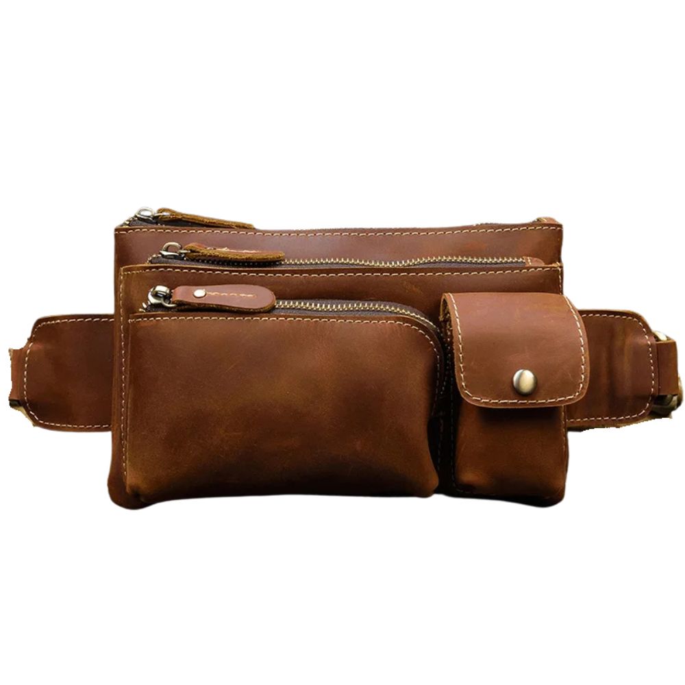 Blake | Men's Vintage Leather Crossbody Bum Bag