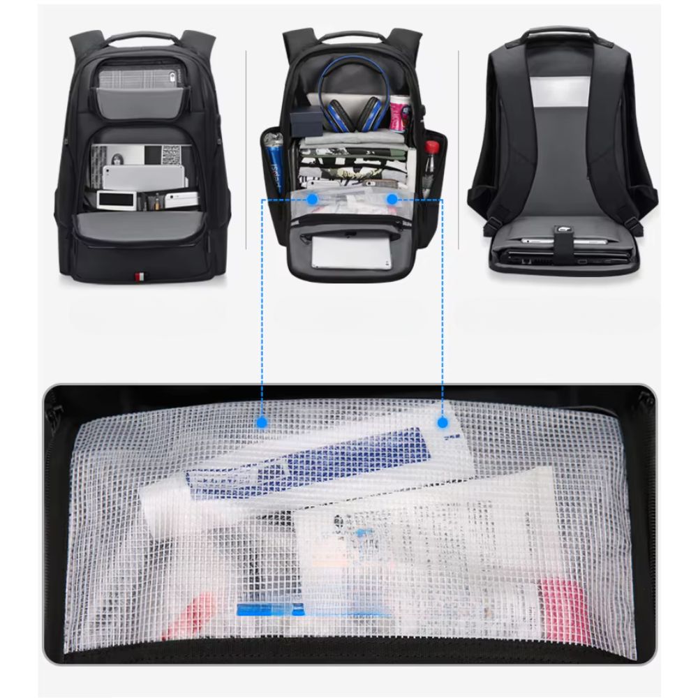 Atlas | Men's Expandable Laptop Travel Backpack with USB Charging