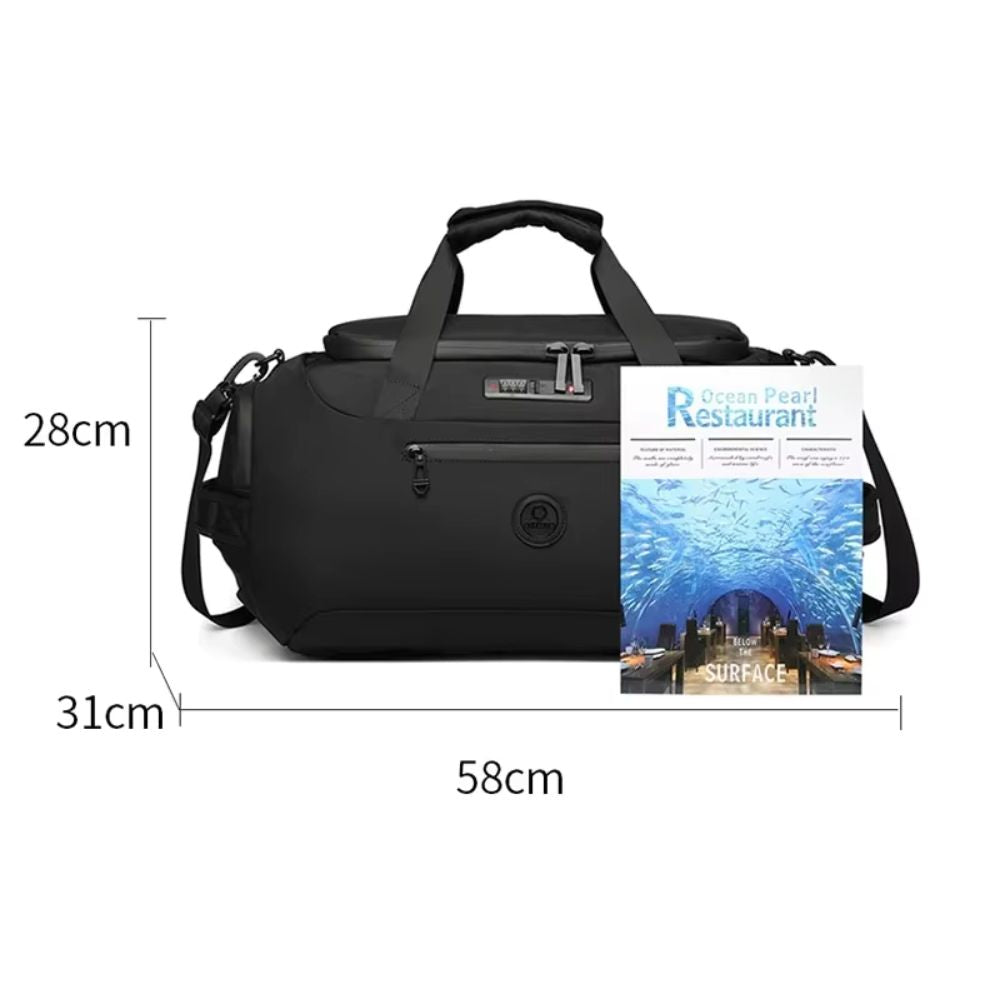 Men's Large Oxford Sports Gym Travel Duffle Bag with Wet/Dry Compartment