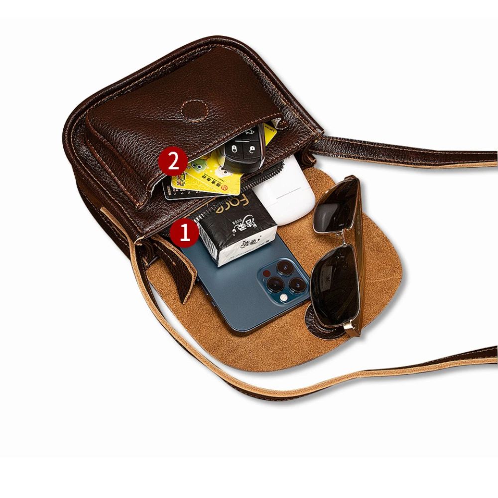 Alicia | Women's Vintage Genuine Leather Small Crossbody Bag