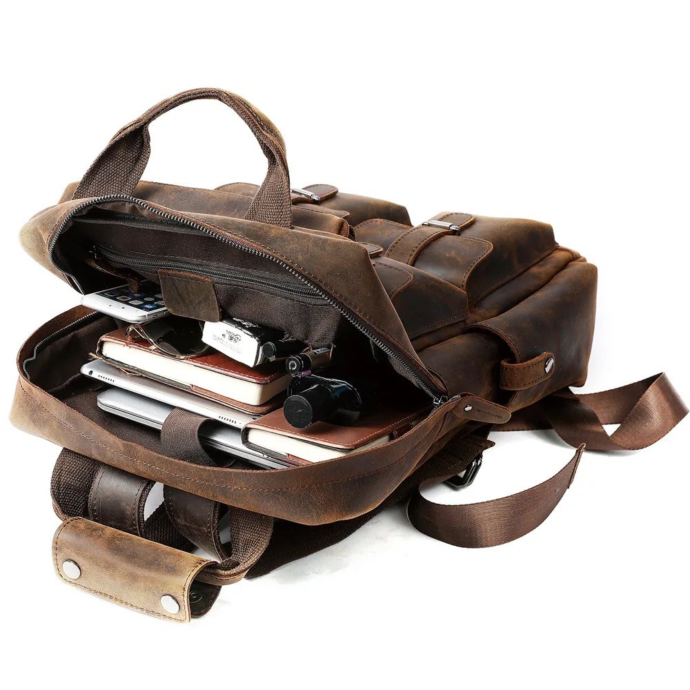 Brooke | Men's Vintage Leather Travel Laptop Backpack
