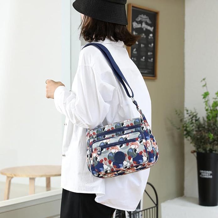 Mia | Women's Large Waterproof Nylon Crossbody Messenger Travel Bag