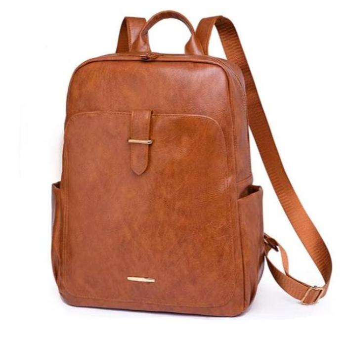 Isabella | Women's Vintage Chic PU Leather Travel Laptop Backpack
