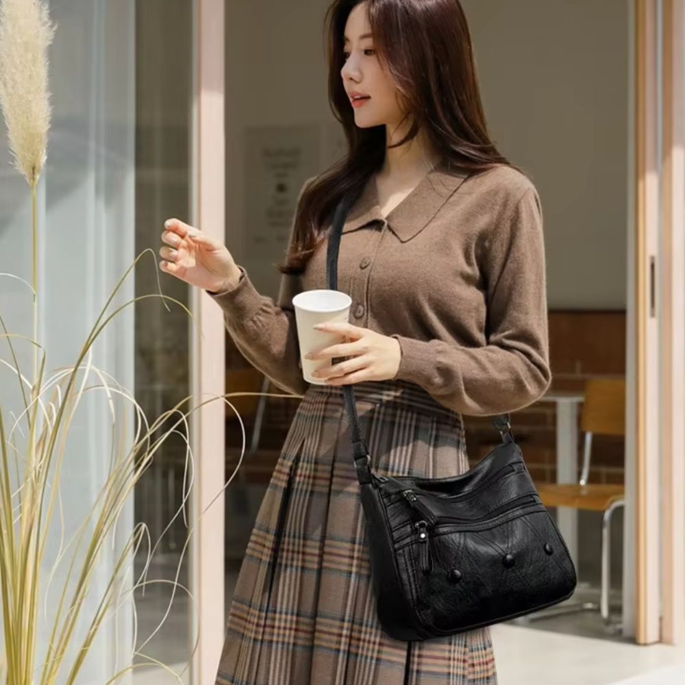 Elsie | Women's Leather Crossbody Messenger Bag