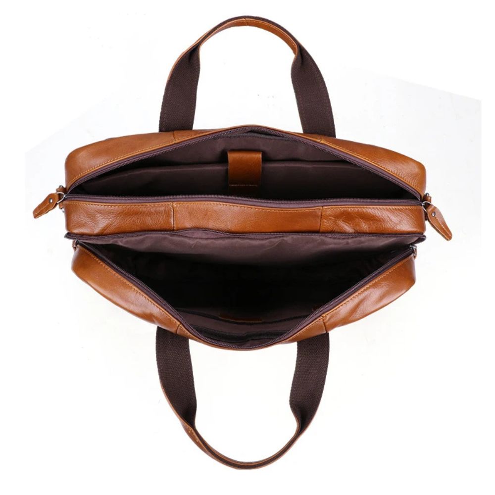 Marcus | Men's Leather Laptop Crossbody Messenger Bag