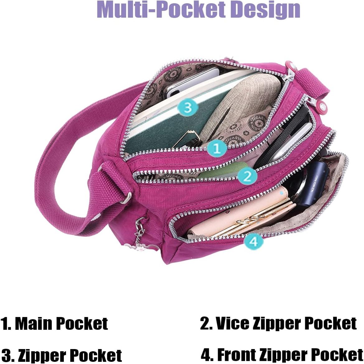 Women's Travel-Ready Secure Crossbody Bag