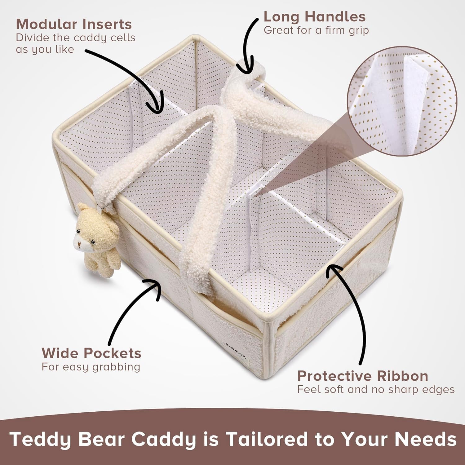 Nappy Caddy Organizer for Diapers, Wipes and Nursery Essentials
