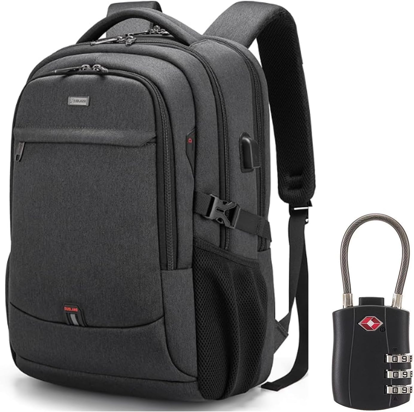 Large Travel Laptop Backpack with USB Port and Secure Multi-Pocket Design