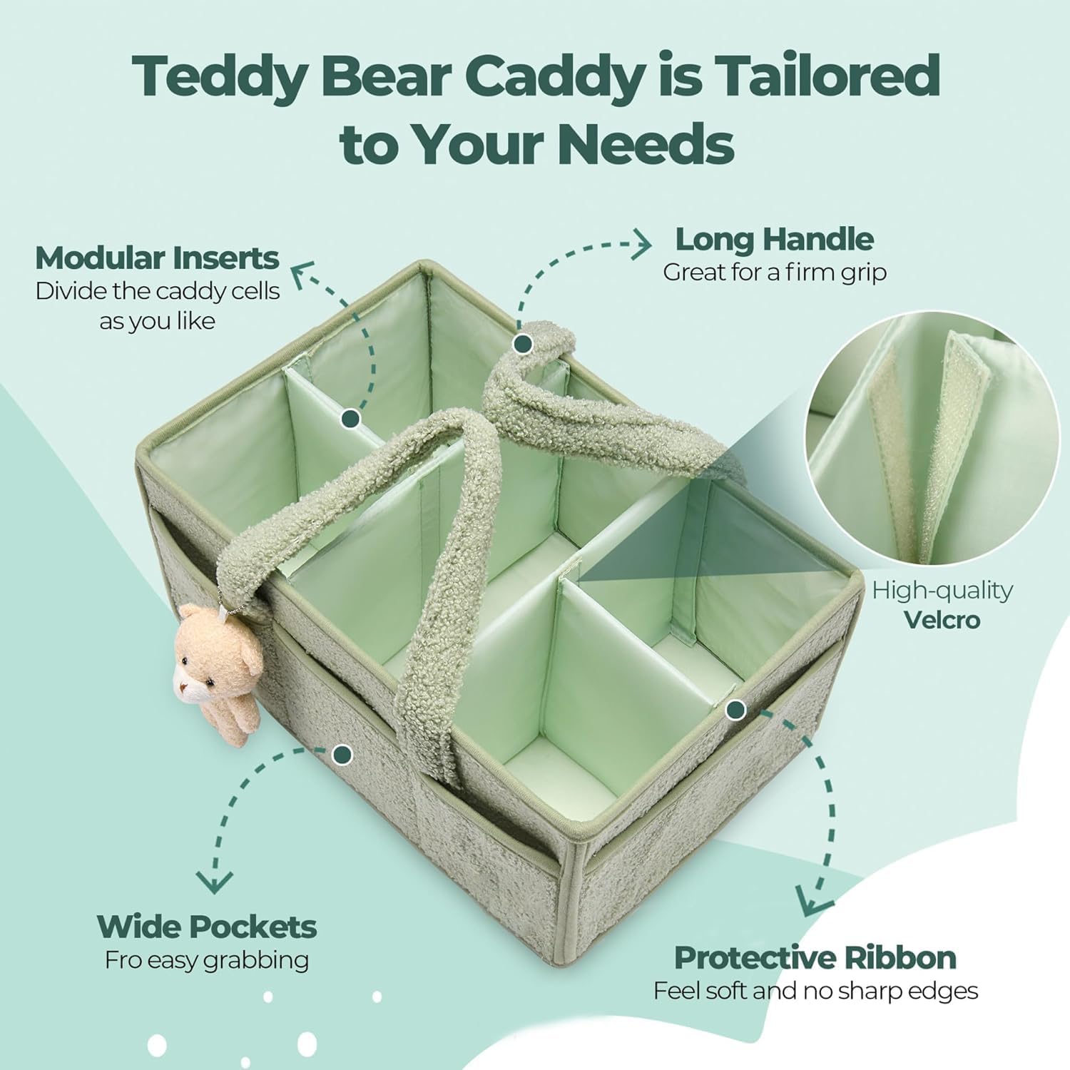 Nappy Caddy Organizer for Diapers, Wipes and Nursery Essentials