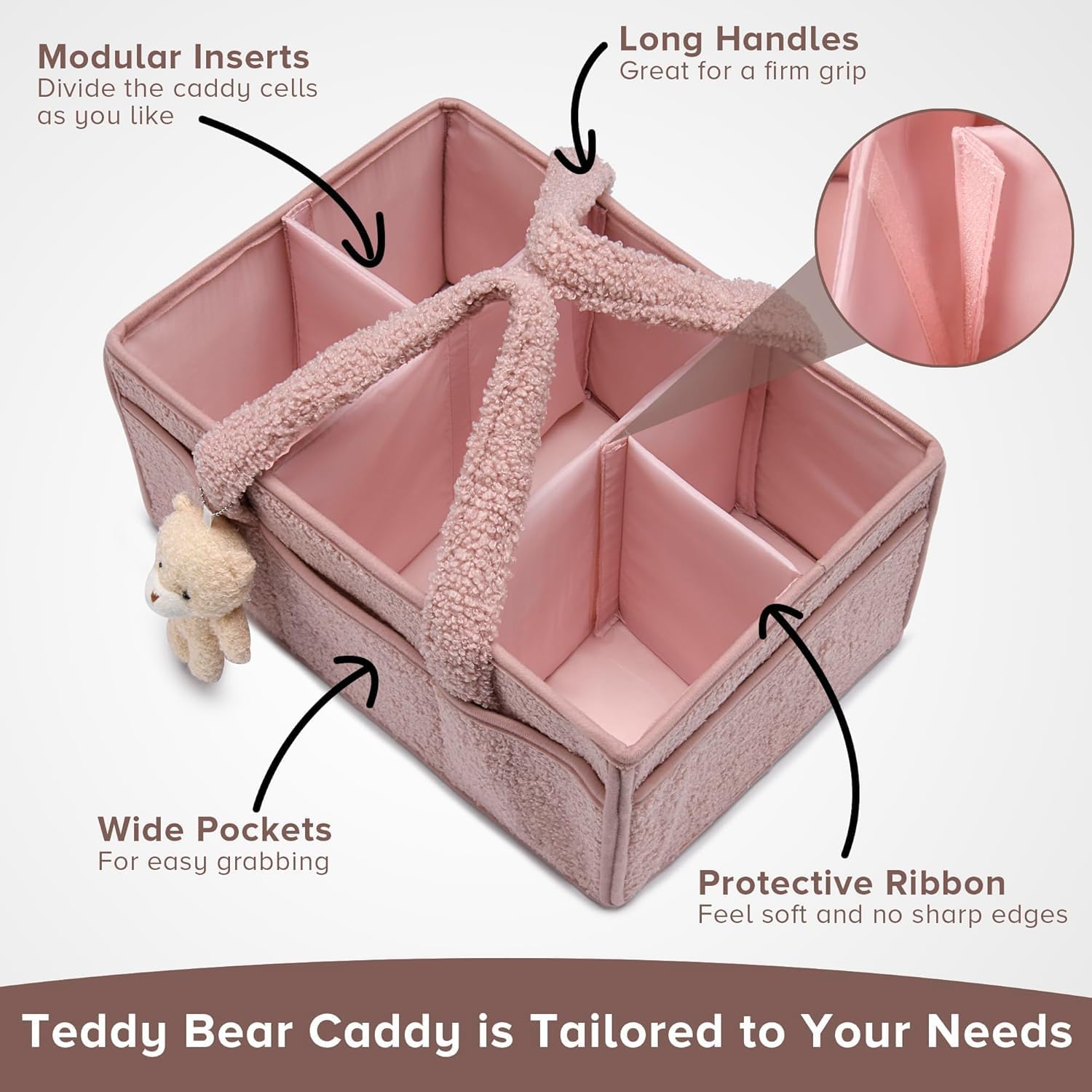 Nappy Caddy Organizer for Diapers, Wipes and Nursery Essentials