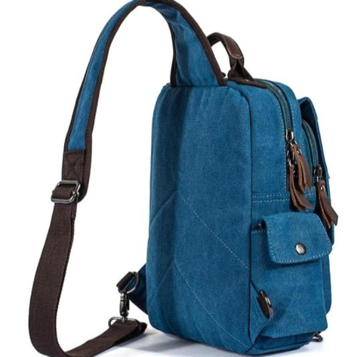 James | Men's Large Retro Canvas Crossbody Sling Travel Bag