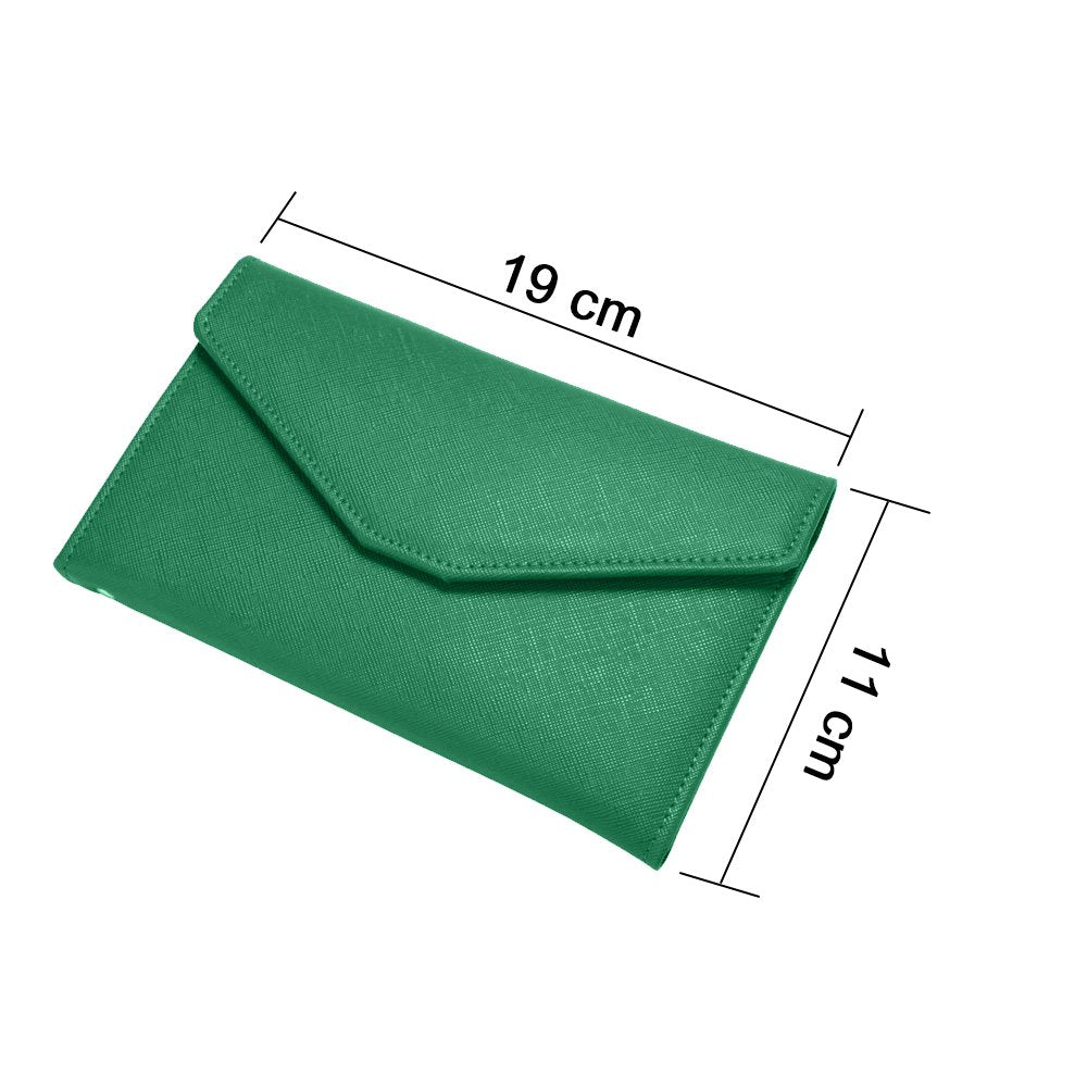 Green Travel Wallet Passport Holder