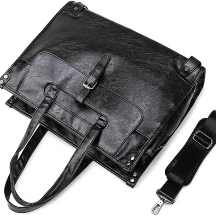 Luca | Men's Large Capacity Leather Crossbody Messenger Bag with Laptop Compartment