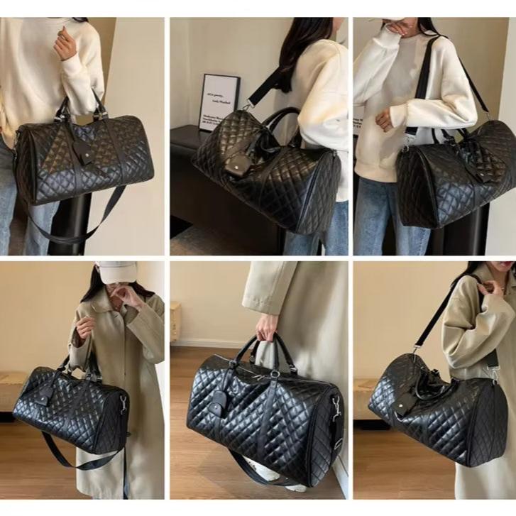 Chloe | Women's Elegant Quilted Overnight Garment Travel Duffle Bag