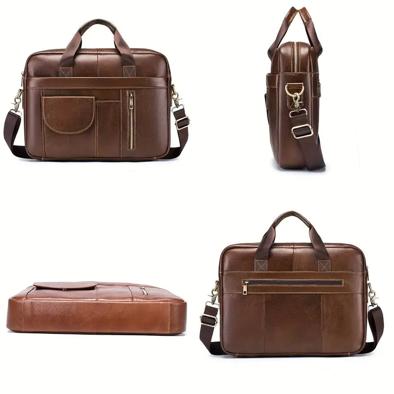 Lawrence | Men's Leather Crossbody Messenger Laptop Travel Handbag