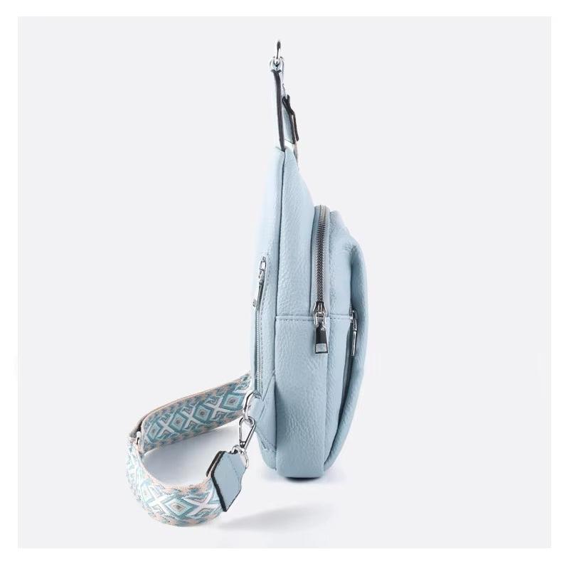Ava | Women's Geometric Strap Leather Crossbody Sling Bag