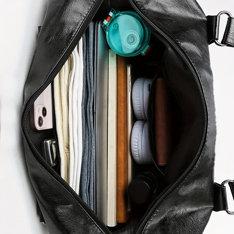 Eve | Women's Large-Capacity PU Leather Overnight Travel Duffle Bag