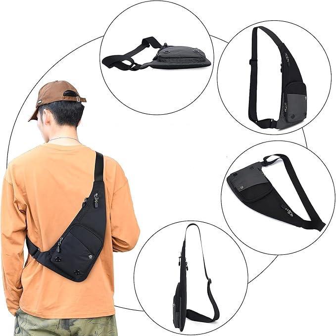 Oliver | Men's Small Slim Waterproof Canvas Crossbody Sling Bag