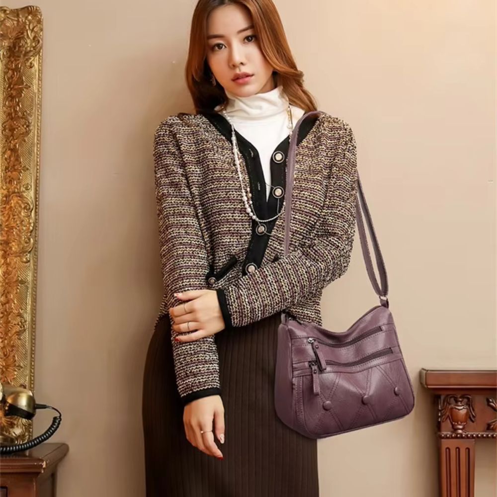 Elsie | Women's Leather Crossbody Messenger Bag