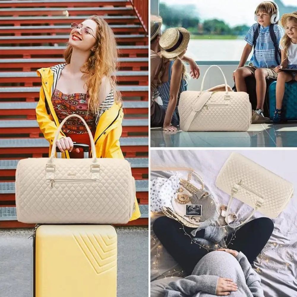Women's Weekender Travel Duffle Bag with Toiletry Pouch