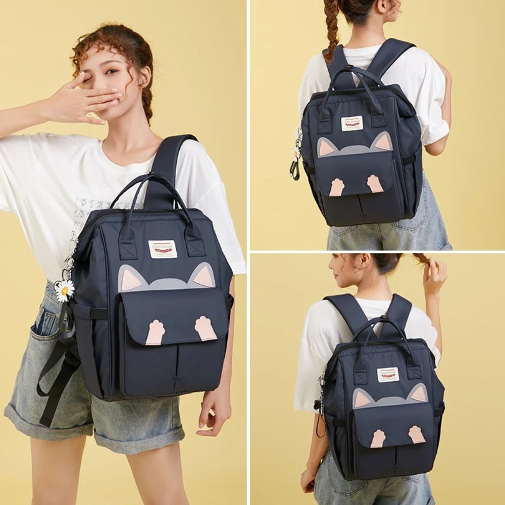 Luna | Large Kids Cartoon Cat Travel Daypack Backpack