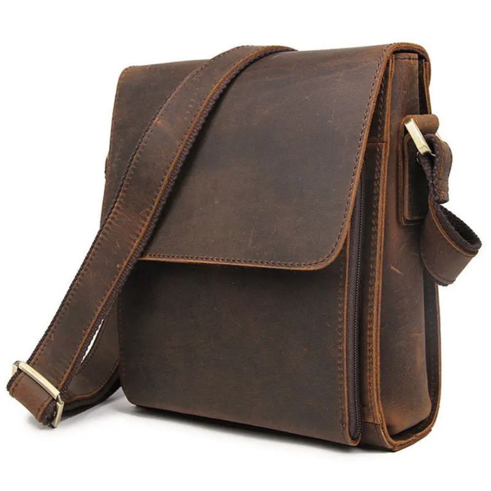 Jacob | Men's Leather Crossbody Messenger Bag
