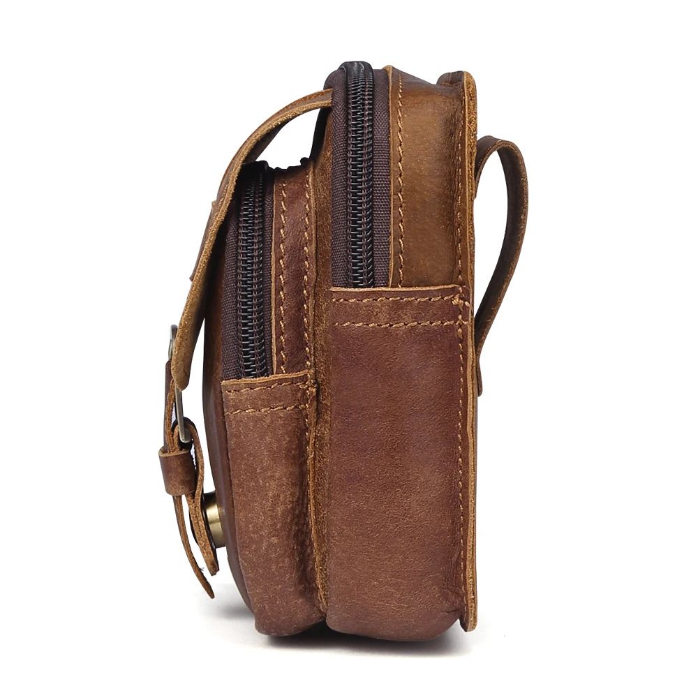 Ezra | Men's Vintage Leather Belt Pouch Bum Bag
