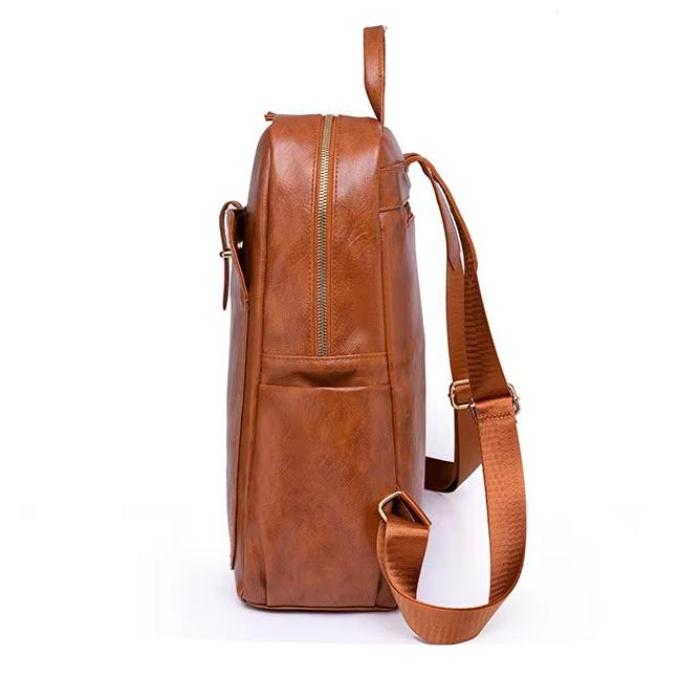 Isabella | Women's Vintage Chic PU Leather Travel Laptop Backpack