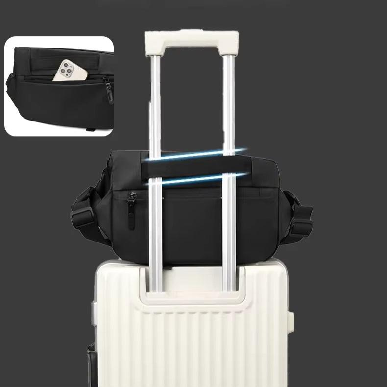 Men's Anti-Theft Expandable Crossbody Messenger Sling Travel Bag