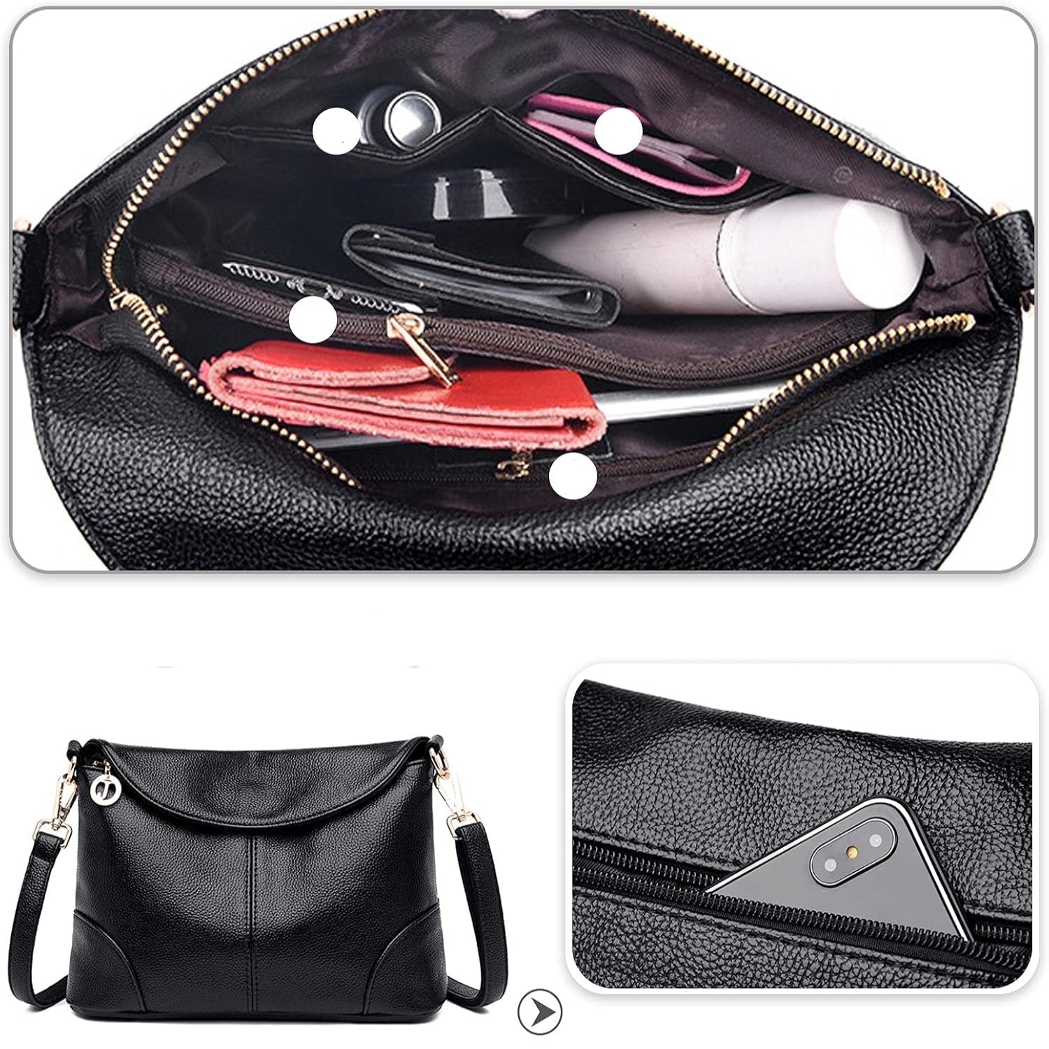 Ava | Women's Chic Leather Anti-Theft Crossbody Handbag