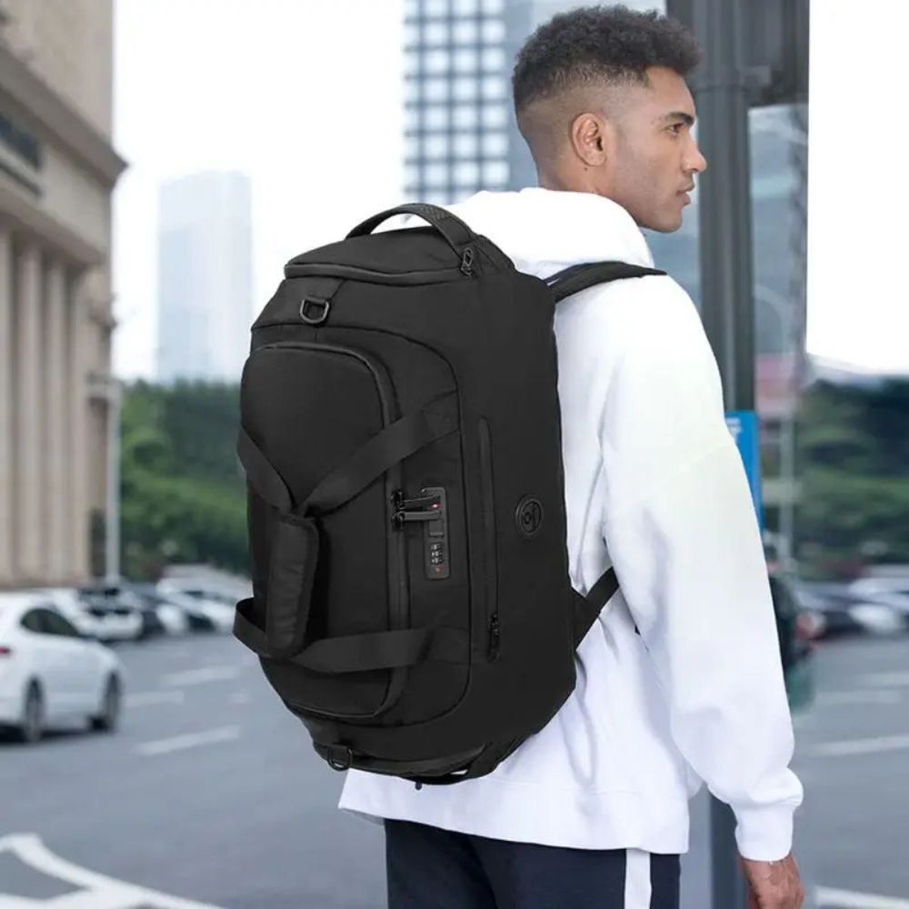 Men's Large Oxford Sports Gym Travel Duffle Bag with Wet/Dry Compartment