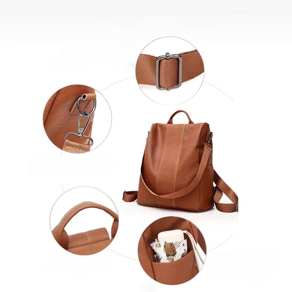 Azalea | Women's Waterproof Leather Travel Backpack