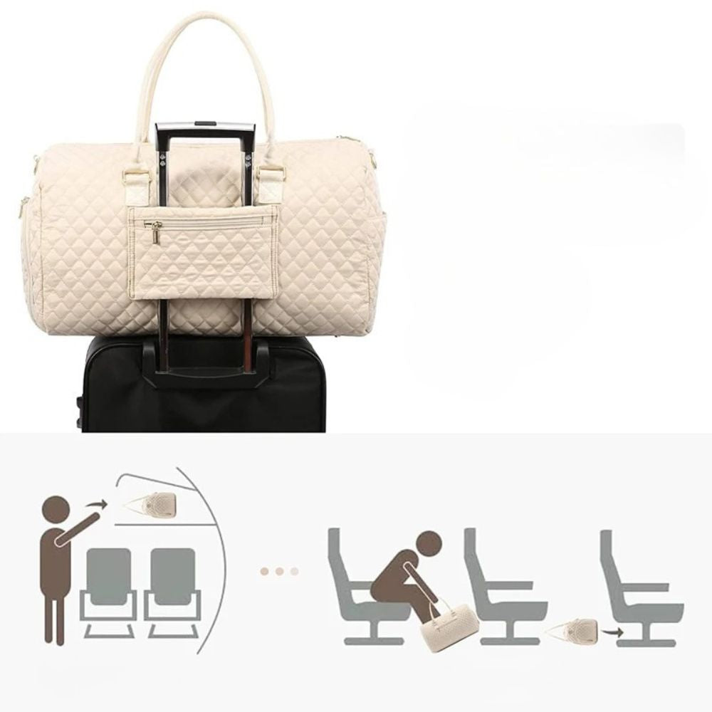 Women's Weekender Travel Duffle Bag with Toiletry Pouch