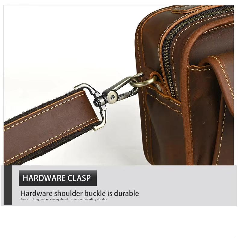 Henry | Men's Retro Leather Small Crossbody Messenger Handbag