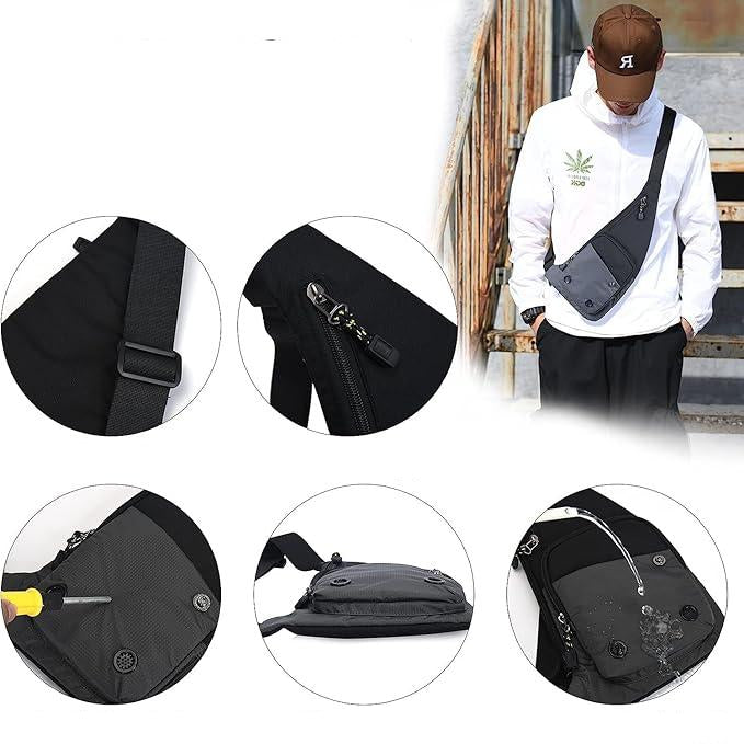 Oliver | Men's Small Slim Waterproof Canvas Crossbody Sling Bag