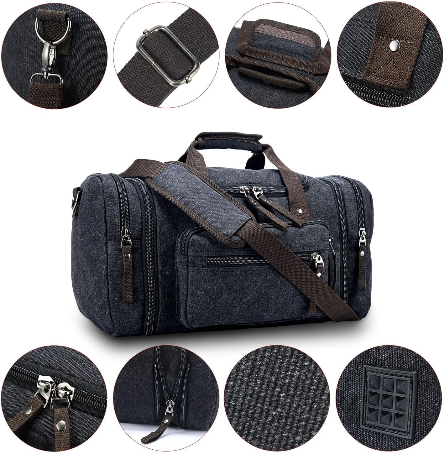 Canvas Expandable Weekender Duffle Bag