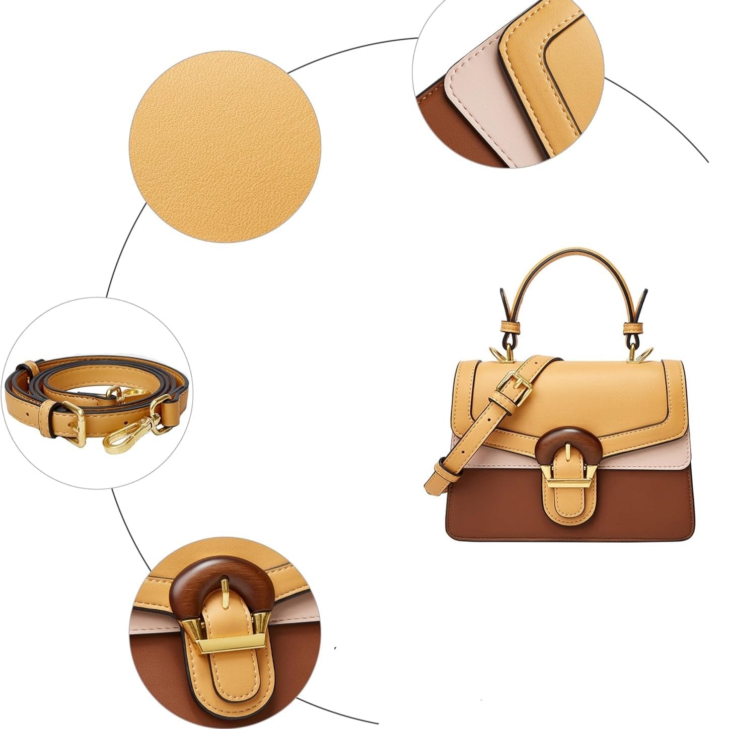 Madison | Women's Vintage Colour Block Crossbody Handbag