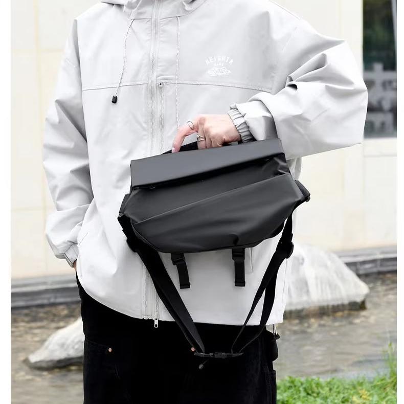 Men's Anti-Theft Expandable Crossbody Messenger Sling Travel Bag